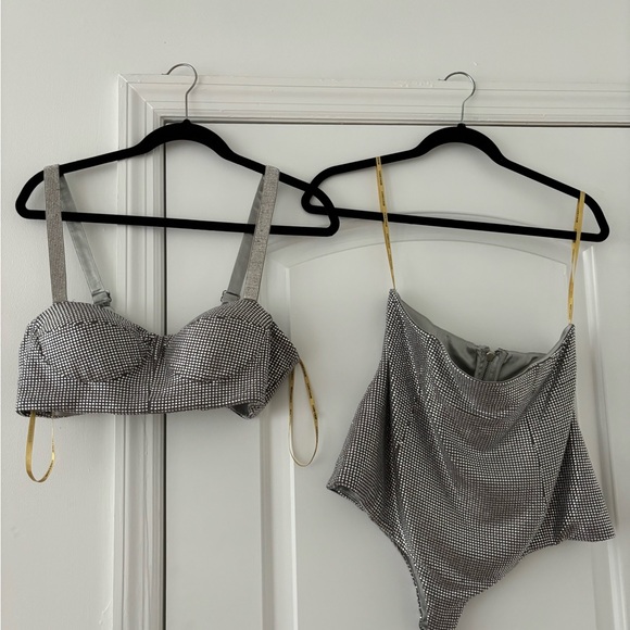 Bronx & Banco Zizi Bra & Undies in Silver Medium